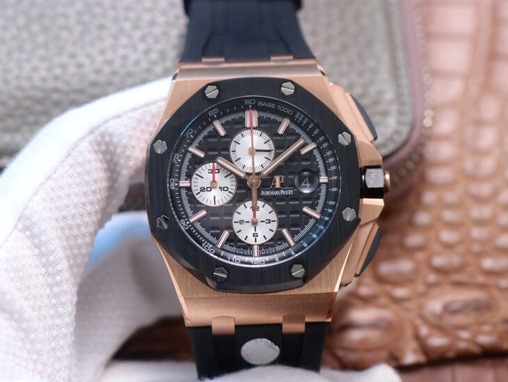 Audemars Piguet Royal Oak Offshore 26401RO.OO.A002CA.01 JF Factory 1:1 Best Edition Replica Watch Black Strap